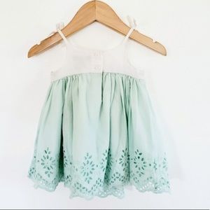 Baby Gap Mint Green Eyelet Dress 3-6M